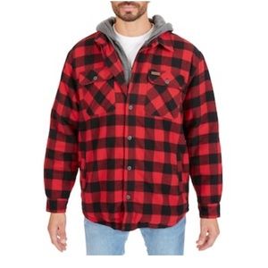 Smiths workwear hooded flannel jacket